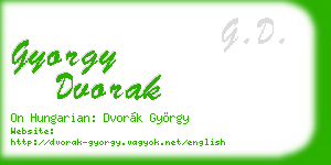 gyorgy dvorak business card