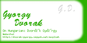 gyorgy dvorak business card